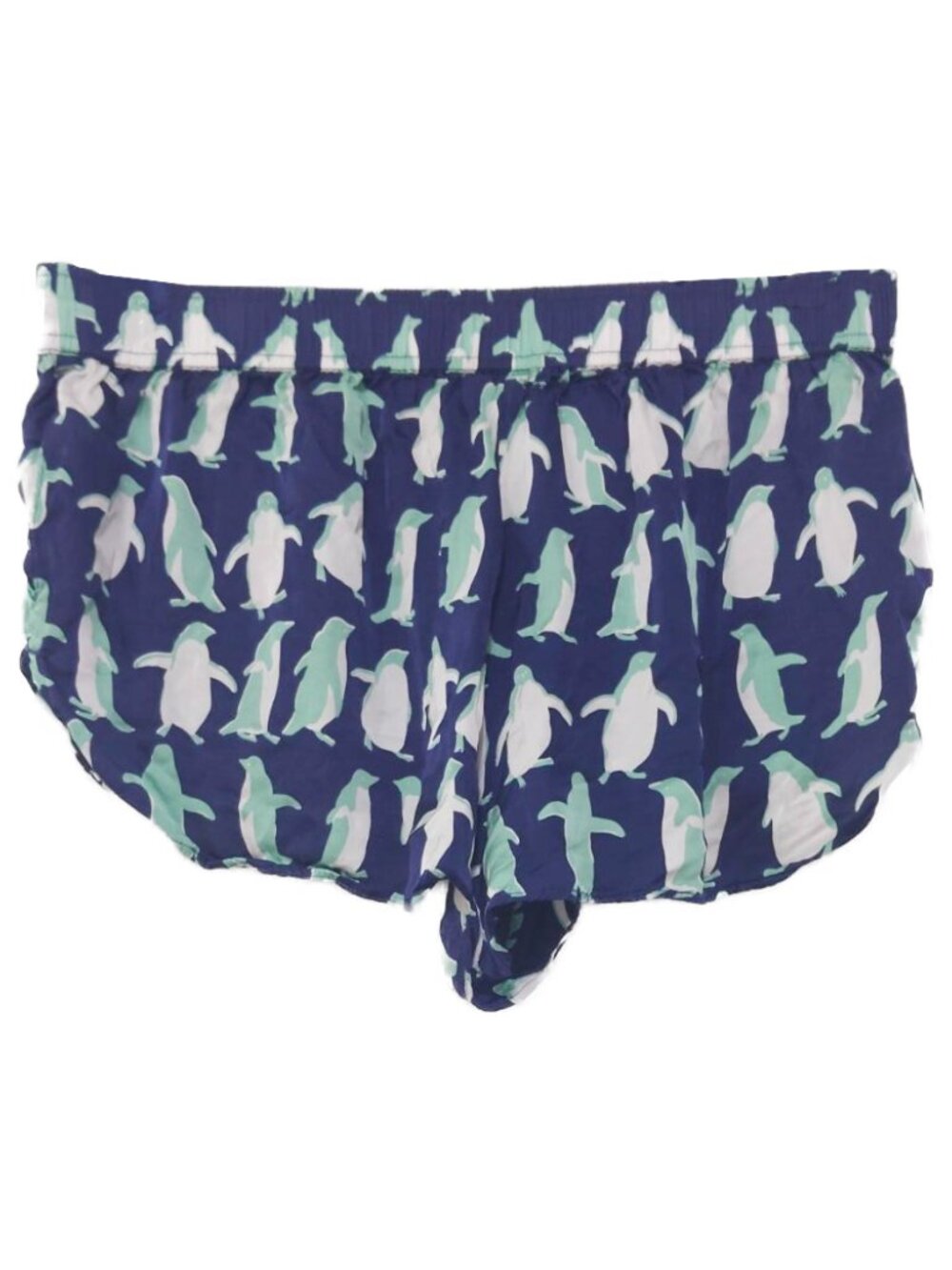 Anthropologie LyreBird 2-Piece Silky Pajama Top & Shorts Set Penguin Print - Picture 6 of 12